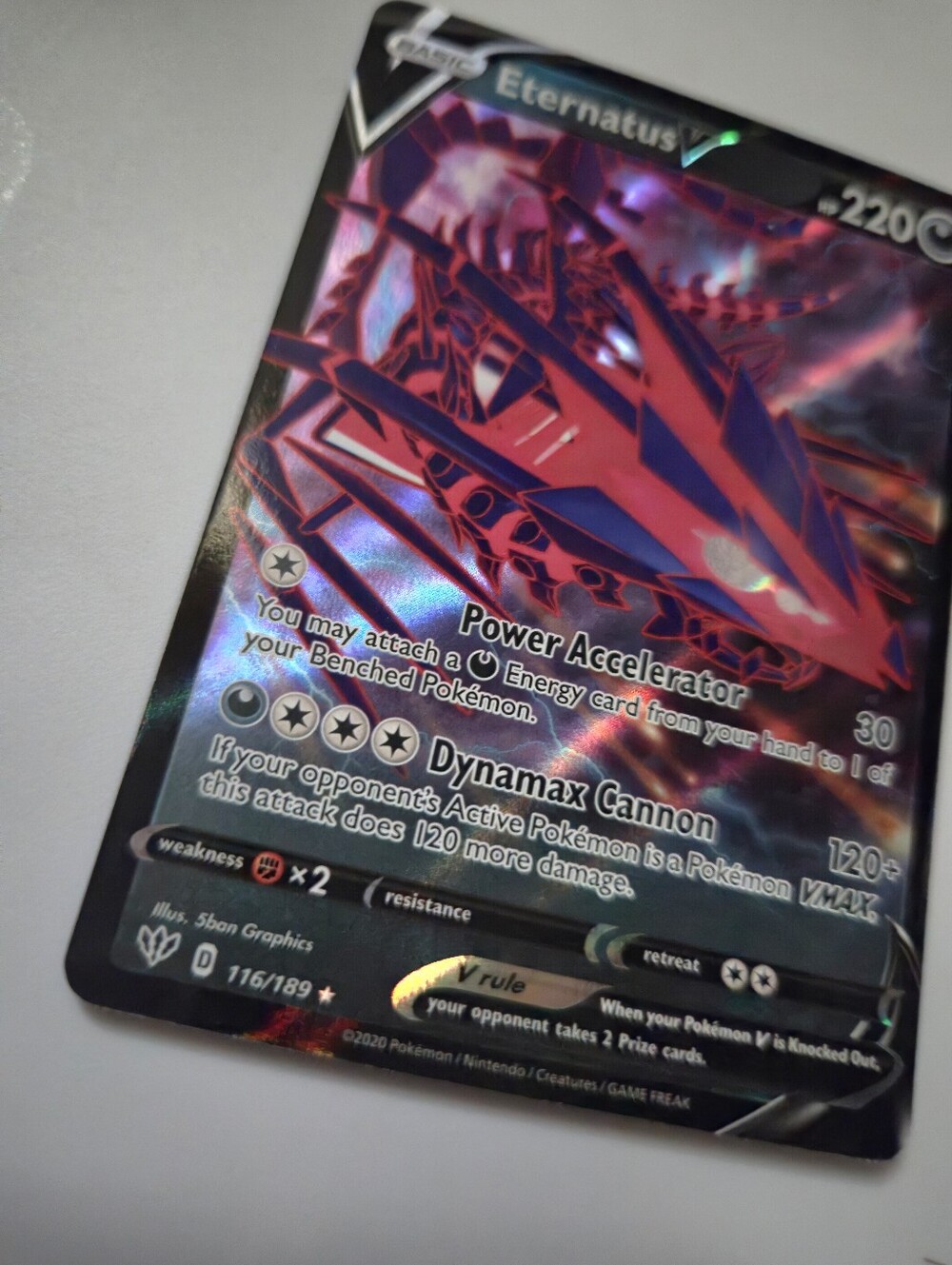 Eternatus V #116 | Pokemon Darkness Ablaze Holo Card - Picture 2 of 3